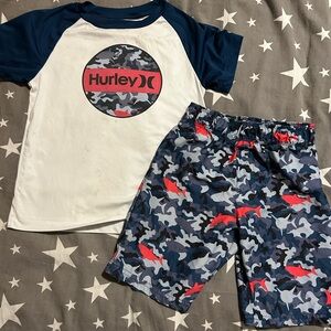 Boys Camo Hurley Swim Set